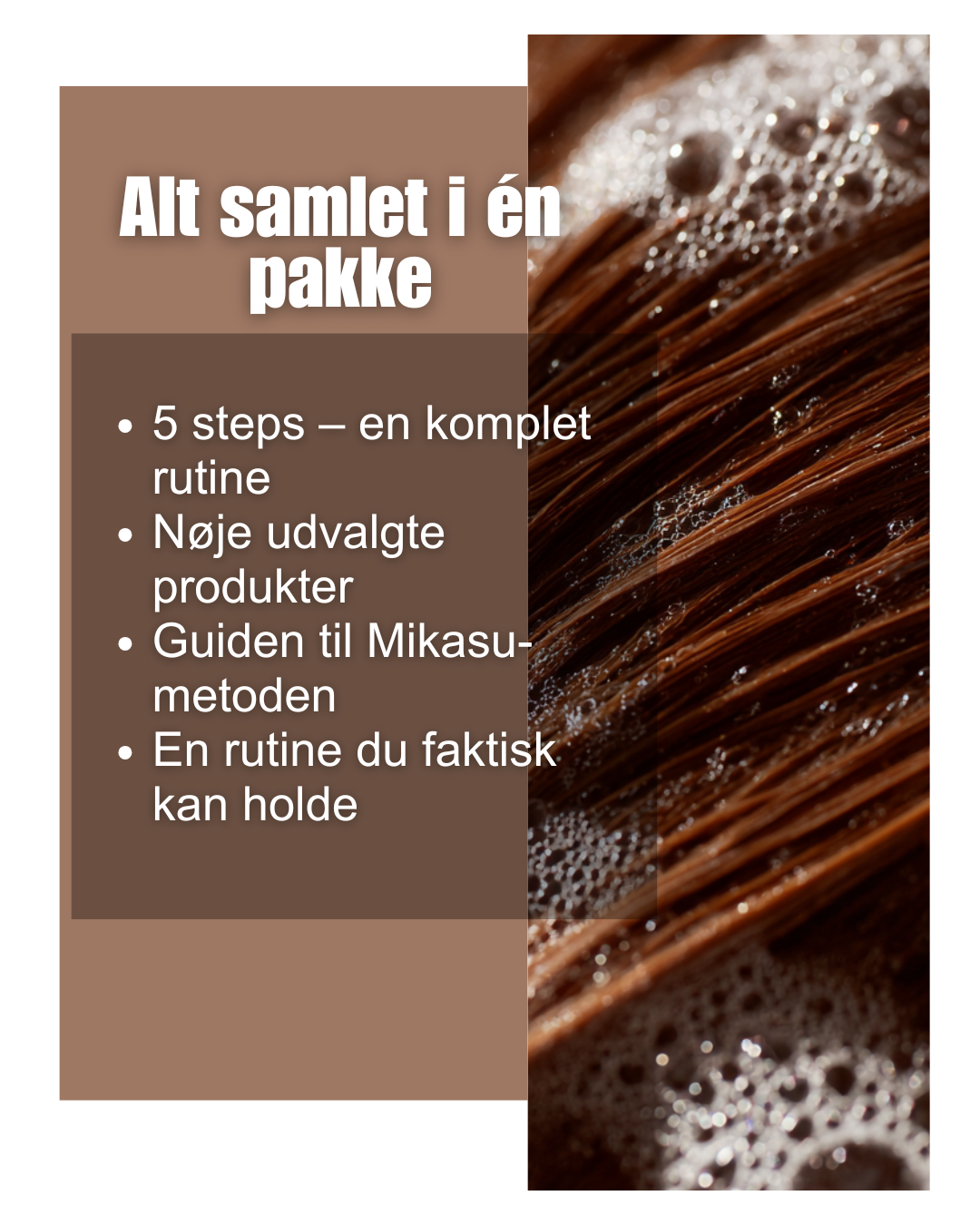 5-step rutine - fedtet & fladt hår - MIKASU